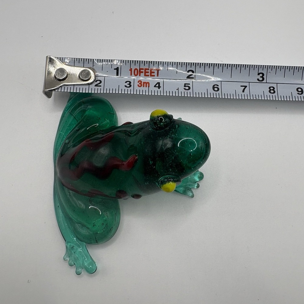 Vintage Hand Blown Art Glass Frog Figurines Lot of 5 Colorful Murano Style - Picture 11 of 13